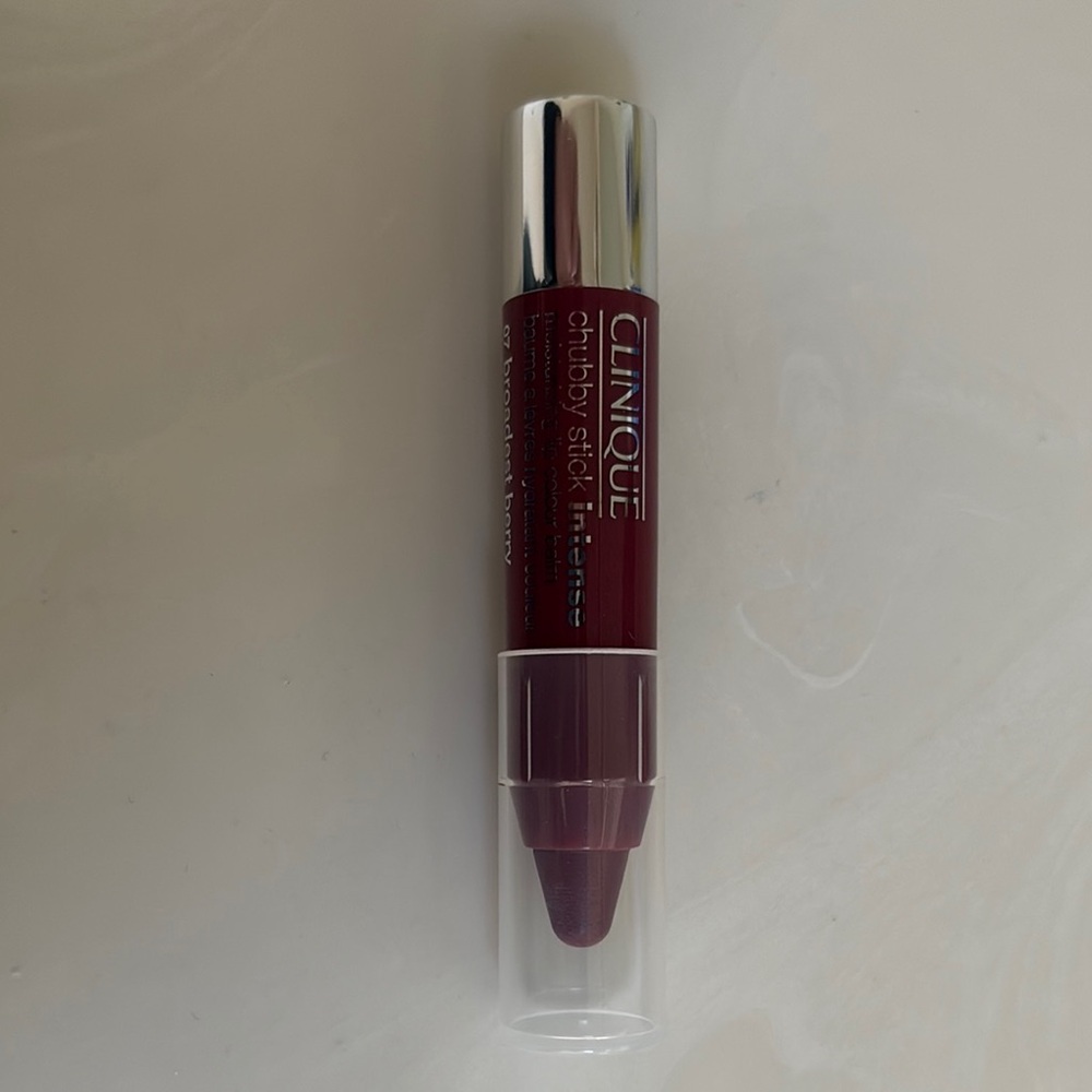 New Clinique Chubby Stick 07 Broadest Berry mini size .04oz